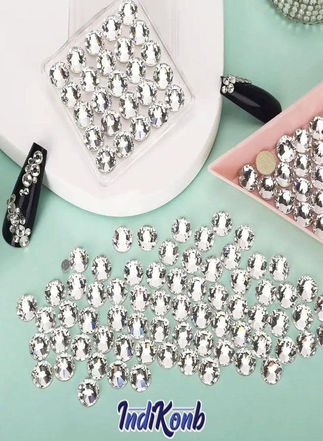 INDIKONB Round Resin Rhinestones for Craft, Embroidery, Jewellery Making | Sparkling Flat Stone Embellishments for DIY Projects (Silver 4MM) - Image 4